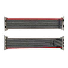 Нейлоновый ремешок 42/44/45/49 мм Grey-Red