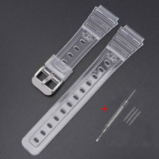 Ремешок для Casio G-Shock F-84/94/105, F-91W, AE1300 Jelly Transparent Silver Ремешок для Casio G-Shock F-84/94/105, F-91W, AE1300 Jelly Transparent Silver