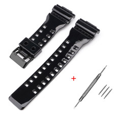 Ремешок для Casio G-Shock GA-100/110/120 Black-Glossy BK Ремешок для Casio G-Shock GA-100/110/120 Black-Glossy BK