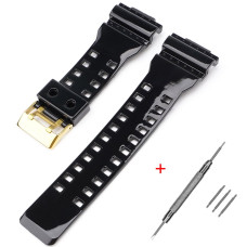 Ремешок для Casio G-Shock GA-100/110/120 Black-Glossy GD Ремешок для Casio G-Shock GA-100/110/120 Black-Glossy GD
