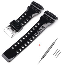 Ремешок для Casio G-Shock GA-100/110 Black-Glossy SI Ремешок для Casio G-Shock GA-100/110 Black-Glossy SI