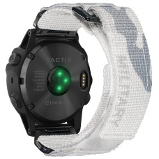 Ремешок для часов Hemsut HGA131 Military nylon strap with Velcro Garmin Camo  White  22 mm